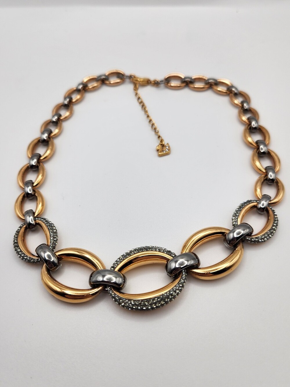 Swarovski Circlet Necklace, Rose Gold And Ruthenium